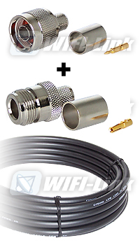 N male to N female LLC 400 (LOW LOSS 400) CABLE 6M (20FT)