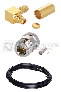 MMCX male RA to N female(LLC 100/45cm)