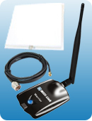 WIFI-Link Warrior  802.11b/g/n 1000mW High Power Adapter + 20dBi Panel + 15m/50ft
