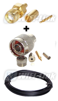 N male to RP SMA female (LLC 100/15cm)