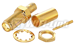 SMA FEMAEL BULKHEAD REVERSE POLARITY F2