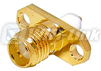 SMA FEMALE PANEL MOUNT-2 HOLES TEFLON L=5MM