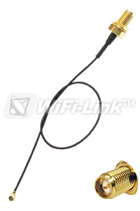 I-PEX to RP SMA FEMALE BKD (1.13/L=15cm)